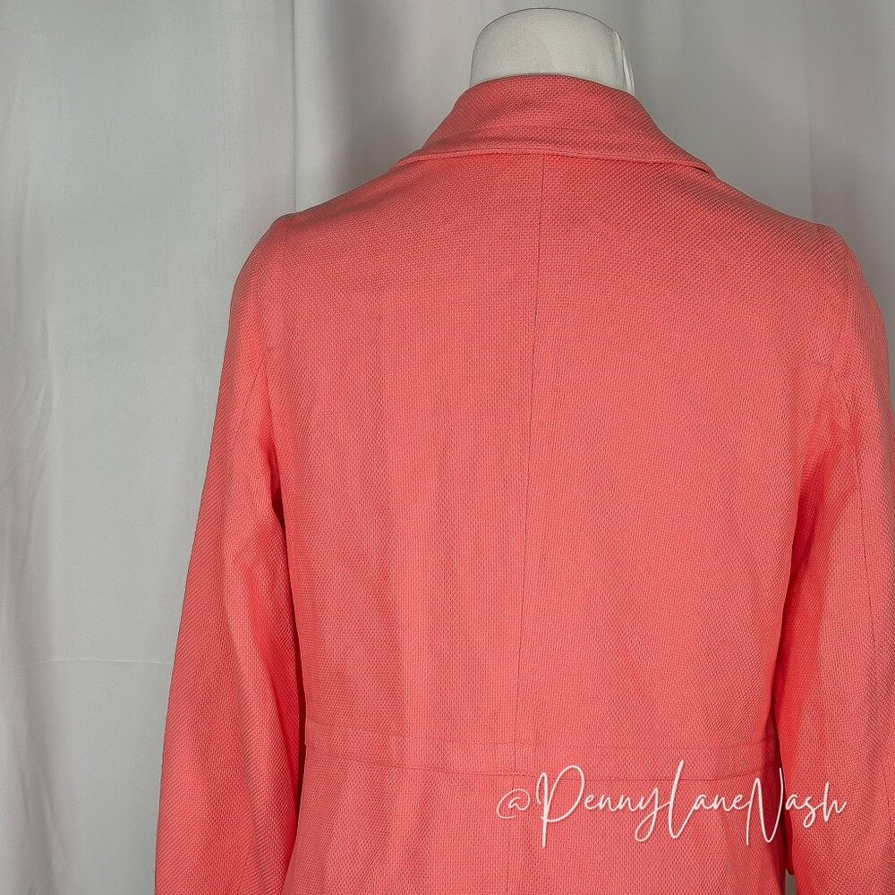 Banana Republic Double Breasted Peacoat Salmon Pink - Picture 9 of 11
